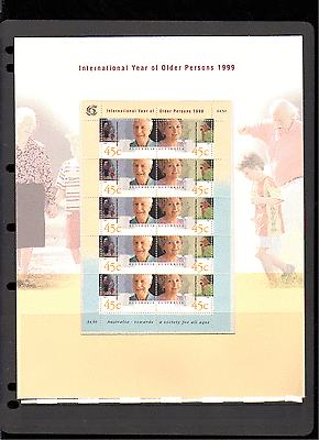 Australia 1999 IY Older Person 10v sht Pres Pack n15462