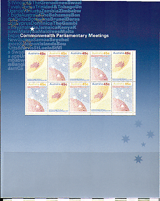 Australia 2001 Stars / Map / Commonwealth 10v P / Pack n15467