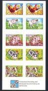 Australia 2005 Farm / Pig / Cow / Chicken / Animals / Nature / Animation 10v bklt (n33945)