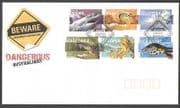 Australia 2006 Crocodile / Snake / Shark 6v set FDC n16442