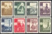 Austria 1947 Industry / Oil / Coal Mining / Electricity / Foundry / Tractor / Fair 8v n39841