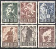 Austria 1947 Prisoners / War / Welfare Fund / Military / Army / Soldiers / Farming 6v n34370