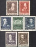 Austria 1948 Art/ Creative Artists Association/ Paintings/ People/ Buildings/ Architecture 7v set (n42224)