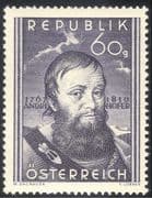 Austria 1950 Andreas Hofer/ Rebellion Leader/ Military/ Patriot/ Soldiers/ People 1v (n43116)