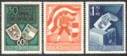 Austria 1950 Carinthia/ Plebiscite/ Politics/ Government/ People/ Flags/ Ballot Box/ Hand 3v set (n42232)