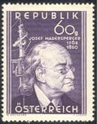 Austria 1950 Josef Madersperger/ Inventors/ Inventions/ Sewing Machine/ People/ Clothes/ Business/ Technology 1v (n43112)