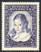 Austria 1952 Youth Camp/ School Girl/ Children's Correspondence Week 1v (n43107)