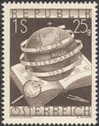 Austria 1953 Stamp Day/ Philately/ Globe/ Stamp Album/ Magnifying Glass 1v (at1114a)