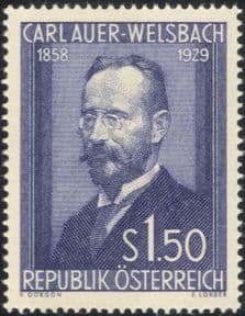 Austria 1954 Carl A v.Welsbach/ Chemist/ Science/ Chemistry/ Inventor/ Gas Mantle/ Lighting 1v (at1098a)