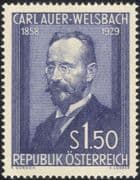 Austria 1954 Carl A v.Welsbach/ Chemist/ Science/ Chemistry/ Inventor/ Gas Mantle/ Lighting 1v (at1098a)