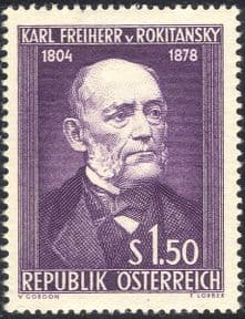 Austria 1954 Carl von Rokitansky/ Physician/ Doctor/ Medical/ Health/ People 1v (n44484)