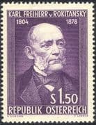 Austria 1954 Carl von Rokitansky/ Physician/ Doctor/ Medical/ Health/ People 1v (n44484)