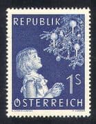Austria 1954 Christmas / Greetings / Tree / Child 1v (n26888)