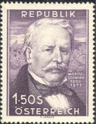 Austria 1954 Moritz von Schwind/ Painter/ Artist/ Art/ People/ Paintings 1v (n44480)