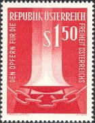 Austria 1961 Freedom Martyrs/ Broken Chain/ Flame/ People/ Animation 1v (n44477)