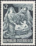 Austria 1963 Christmas/ Greetings/ Nativity/ Art/ Sculpture/ Sculptors/ Artists 1v (at1022a)