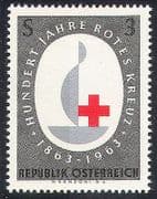 Austria 1963 Red Cross / Centenary / Candle / 100 yrs Anniversary 1v (n20391)