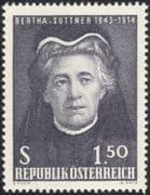 Austria 1965 Bertha v.Suttner/ Writer/ Nobel Prize/ Authors/ Writers 1v (at1103a)