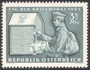 Austria 1965 Stamp Day/ Postman/ Mail/ Post Box/ Letters/ Philately 1v (n42829)