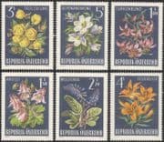 Austria 1966 Alpine Flowers/ Nature/ Plants/ Lily/ Anemone/ Wulfenia 6v set (at1079a)