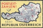 Austria 1966 Introduction of Post Code System/ Maps/ Postal History 1v (at1053a)