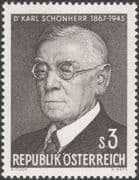 Austria 1967 Karl Schonherr/ Poet/ Literature/ Writers/ Authors/ People 1v (at1115a)