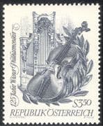 Austria 1967 Vienna Orchestra 125th/ Violin/ Organ Pipes/ Music/ Musical Instruments 1v (n43128)