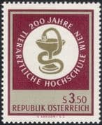 Austria 1968 Vienna Veterinary College 200th Anniversary/ Medical/ Medicine 1v (n44865)