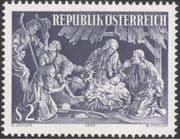 Austria 1970 Christmas/ Greetings/ Nativity/ Cattle/ Art/ Sculpture/ Artists/ Sculptors 1v (at1026a)