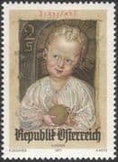 Austria 1971 Christmas/ Greetings/ Jesus/ Durer/ Art/ Paintings/ Painters 1v (at1027a)