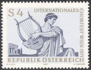 Austria 1971 International Choir Festival/ Song/ Singing/ Lyre/ Music/ Musician/ Musical Instruments 1v (n43616)