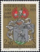 Austria 1971 Kitzbuhel/ Goat/ Coat-of-Arms/ Heraldry/ History 1v (at1052a)