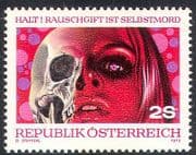 Austria 1972 Anti-Drugs / Health / Medical / Skull 1v n25706