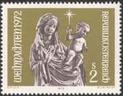 Austria 1972 Christmas/ Greetings/ Virgin/ Child/ Art/ Sculpture/ Artists 1v (at1028a)