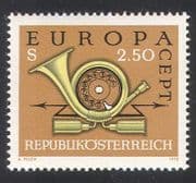 Austria 1973 Europa / Posthorn / Telephone / Communications / Post / mail 1v (n39090)