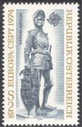 Austria 1974 Europa/ "King Arthur"/ Statue/ Art/ Carving/ Sculptors 1v (n43044)