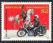 Austria 1974 Police/ Motor Cycle/ Bike/ Horse/ Uniforms/ Law/ Order 1v (n24619)