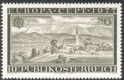 Austria 1977 Europa/ Attersee/ Lake/ Church /Bell Tower/ Clock/ Buildings 1v (n43055)