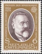 Austria 1979 Europa/ Laurenz Koschier/ Stamps/ Postal Reformer/ Post/Mail 1v (at1158a)