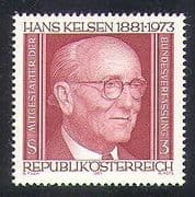Austria 1981 Hans Kelsen / Law / Government / People / Politics 1v (n37044)
