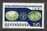 Austria 1981 World Food Day / FAO / UN / Wheat 1v (n23133)
