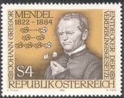Austria 1984 Gregor Mendel/ Scientists/ Science/ Genetics/ Plants/ Biology/ People 1v (n43051)