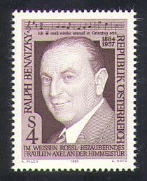 Austria 1984 Ralph Benatzky /Composers/ Music/ Arts/ People 1v (n37048)
