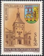 Austria 1984 Vocklabruch/ Town Gate/ Clock Tower/ Buildings/ Architecture/ History/ Heritage 1v (at1006a)
