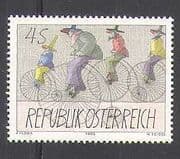 Austria 1985 Cycling /Bikes /Bicycles/ Transport/Art /Animation 1v n26123