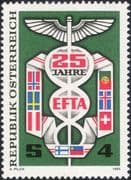 Austria 1985 EFTA 25th Anniversary/ Trade/ Commerce/ Business/ National Flags 1v (at1152a)