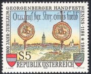 Austria 1986 Enns/ State Seals/ Town Buildings/ Clock Tower/ Architecture 1v (n42993)