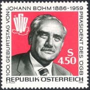 Austria 1986 Johann Bohm/ Trade Unions/ OGB/ Workers/ People/ Business 1v (n44345)