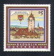 Austria 1986 Korneuburg / Buildings / Architecture / Clock Tower / Church 1v (n33649)