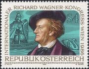 Austria 1986 Richard Wagner/ Composers/ Music/ Opera/ People/ Swan 1v (at1149a)